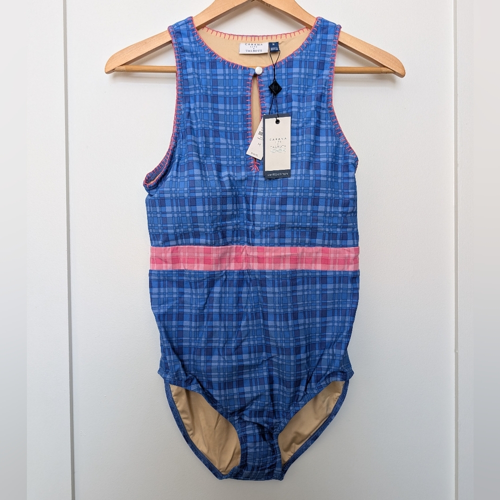 NWT Talbot's x Cabana Life swim suit, plaid
